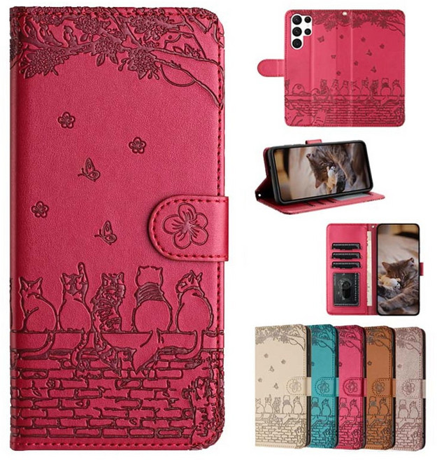 아이폰16 프로맥스 프로 플러스 담벼락 고양이 다이어리 케이스