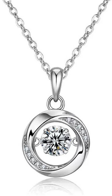 FANSYLI 모이사나이트 목걸이 체인 펜던트 랩다이아 큐빅 14K 도금 목걸이 20250303J016