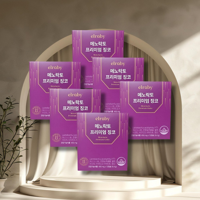 갱년기유산균 메노락토 프리미엄 징코 유산균추천 6개, 12회분