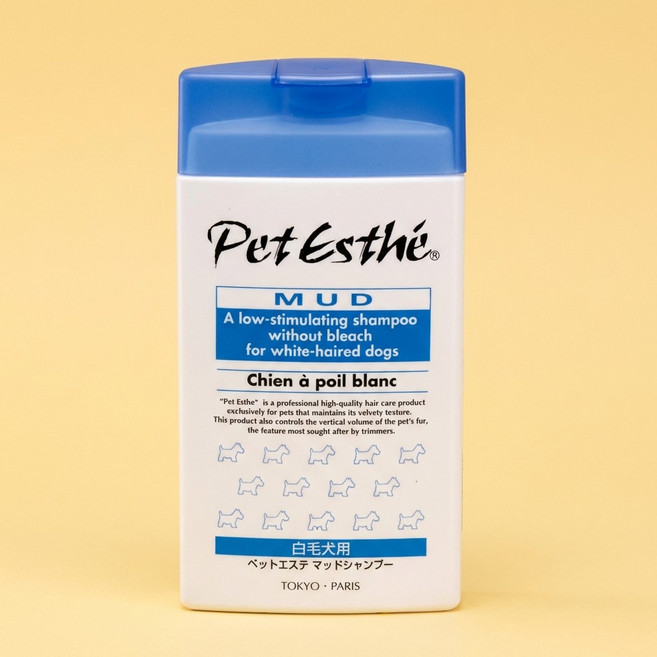 펫에스테 머드 샴푸 포 화이트 헤어드 독스 애견샴푸, 350ml, 1개