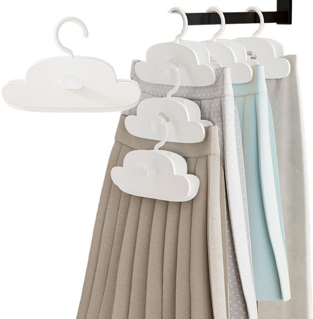 Dnc 대형 주름방지 바지걸이 클립형 논슬립 360도 회전 치마걸이, 1개, 화이트