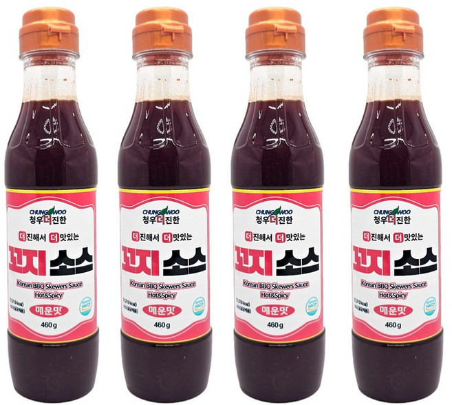 청우 더진한 꼬지소스 매운맛, 460g, 4개