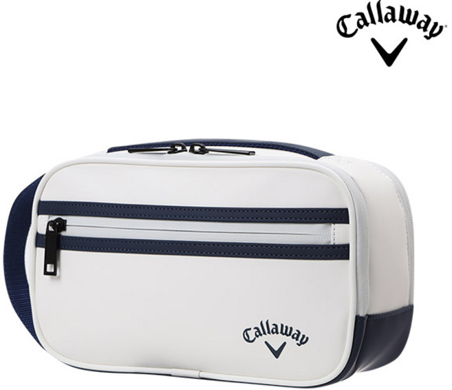 캘러웨이 2025 쉐도우V 파우치 한국캘러웨이골프 정품, 1개, 화이트/네이비