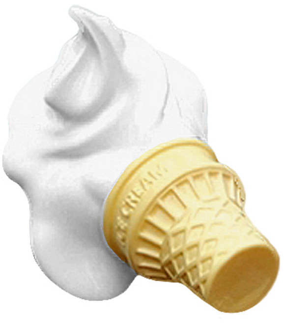 템파 아이스크림 콘 피규어 스티커 데칼 오토바이 스쿠터 탑박스 배달통 액세서리, 1개, 바닐라