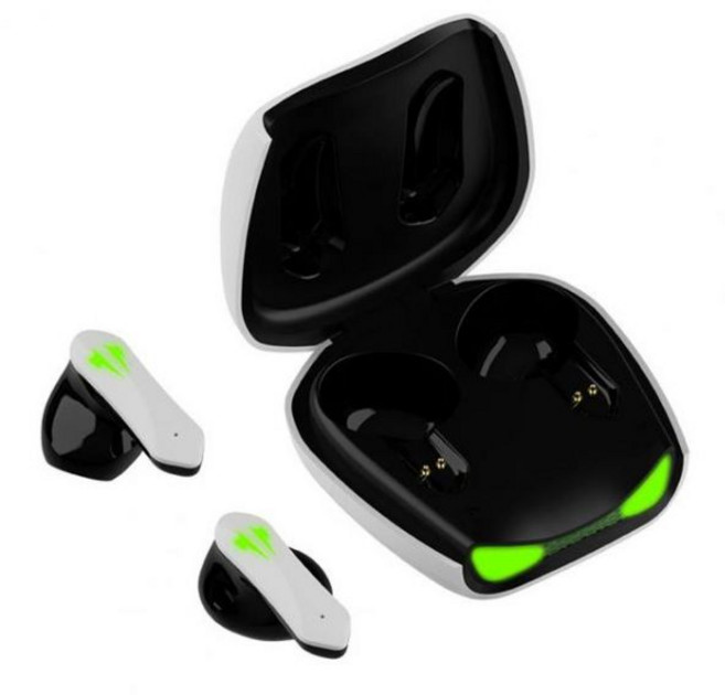 경량 실용적인 블루투스 호환 5.1 스테레오 사운드 이어폰 무선 이어 버드 지문 터치, 02 White, 01 CHINA, 1개