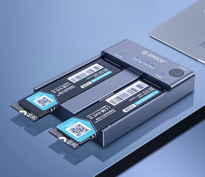 NVMe M2 복사기 외장형 도킹스테이션 듀얼 카피, 그레이