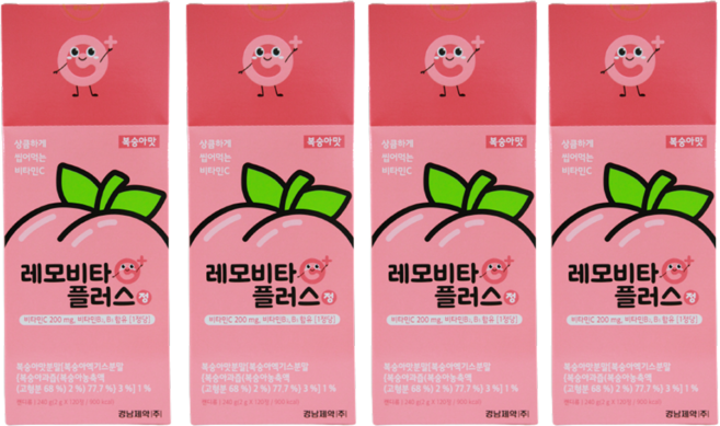 경남제약 레모비타플러스정 복숭아맛, 4개, 120정