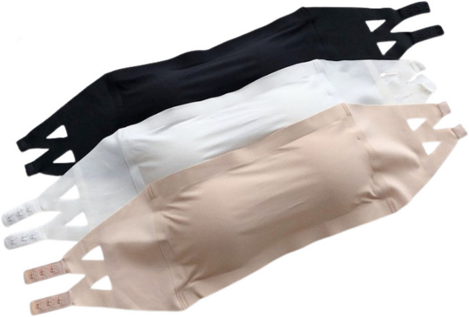 小蘭優購 內衣 無肩帶 抹胸 無痕 冰絲 美背 防走光 隱形 打底 小可愛