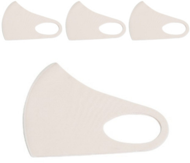 안티바 뉴 안티바 패션마스크 S, 1개입, 4개, 스킨베이지