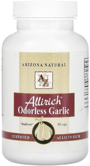 아리조나내추럴 Allirich Odorless Garlic 오더리스 갈릭 마늘 200캡슐, 1개 - 쿠팡
