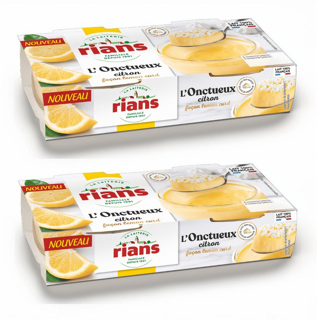 리안 Rians 레몬 커드 크림 디저트, 2개, 180g