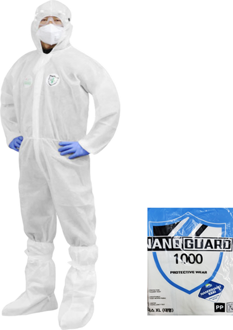 원피스작업복 일회용작업복 부직포 방진복 분진복 방역복 보호복 위생복 위생가운 일체형 흰색 화이트, PP원피스작업복-흰색-XL, 1개