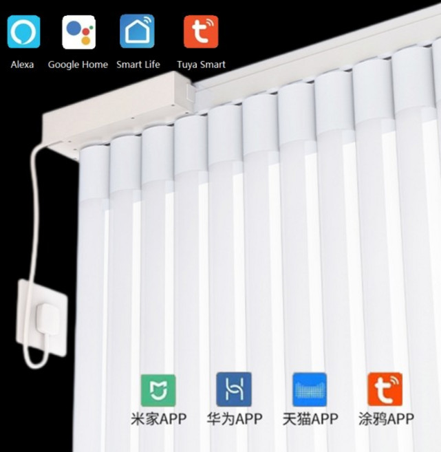 TUYA 스마트 자동 전동 드림 버티컬 블라인드 구글 홈 알렉사 얀덱스