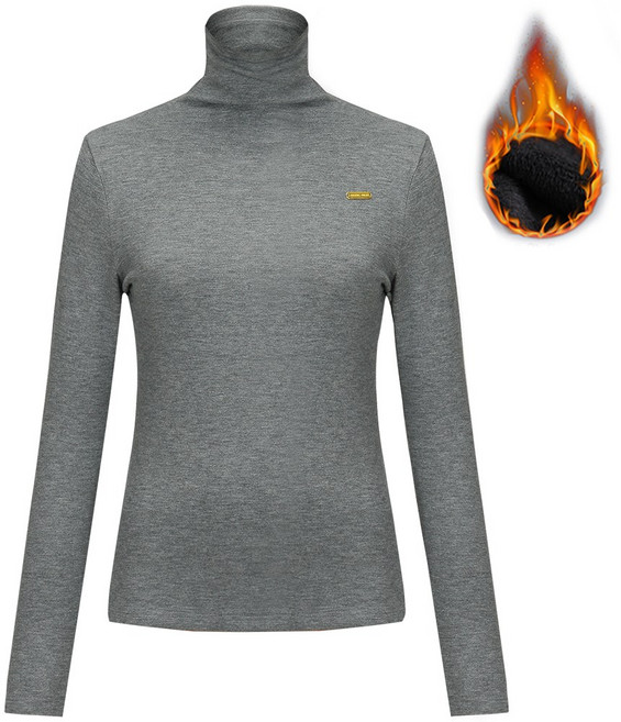 여성 하이넥 발열 골프티셔츠 보온 안감 ~3XL빅사이즈까지
