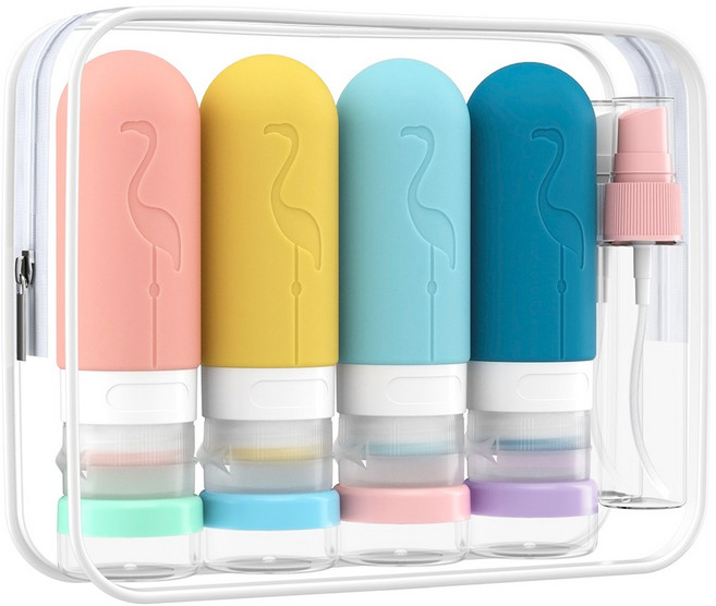 Curious Pony 여행용 공병 세트 실리콘 공병 화장품 공병 90ml 17P, 1세트, 혼합색상_A01