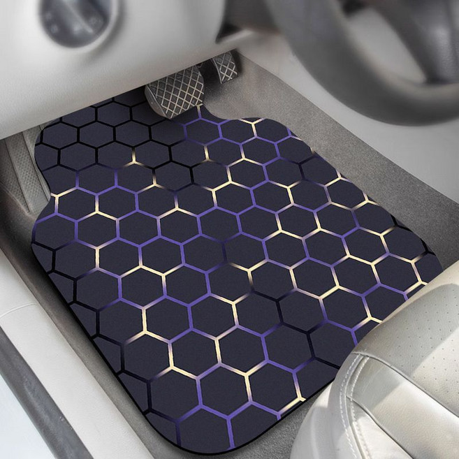 ANYOU 자동차 발매트 차내 공용 흡수성 내마모성 내장형 차량용 발매트 카매트, 블랙1, 통용