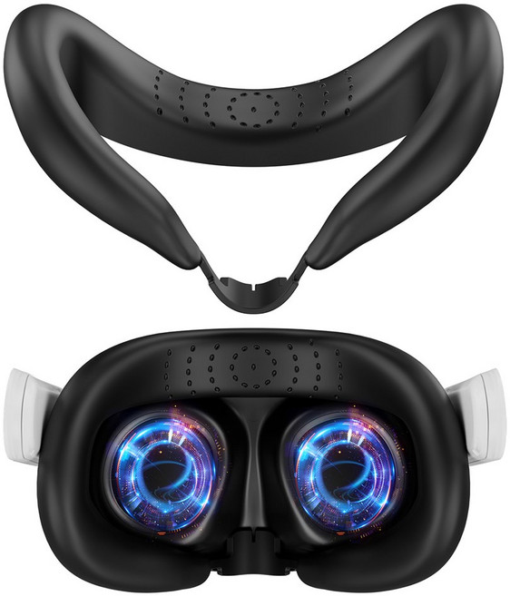 스냅케이스 메타퀘스트3 빛샘방지 안면폼 쿨링 커버 MQ30, 블랙, 1개