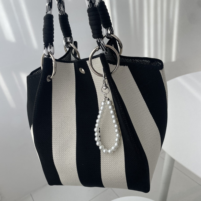 [수납이 편한] 요술항아리 니트 미니 토트백 가방 16종/진주가방고리포함