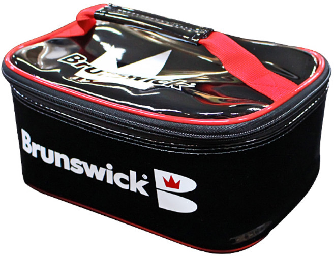 브런스윅 에나멜 악세사리 빅 파우치 볼링용품 볼링미니백 볼링파우치 미니가방 볼링용품수납, 블랙/레드, 1개