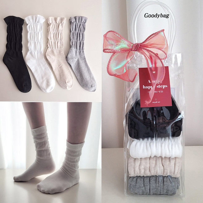 SDG 국산 발목조임없는 긴목 셔링 무압박 산후 조리원 산모 발이편한 임산부 양말 선물세트 여성양말