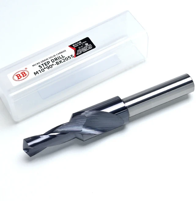 BB 스텝 드릴 CNC 기계 도구 솔리드 카바이드 카운어 카운터싱크 90 180 학위 M3 M4 M5 M6 M10 M12, 06 M3 (d3.4)x180Deg., 03 BK2055