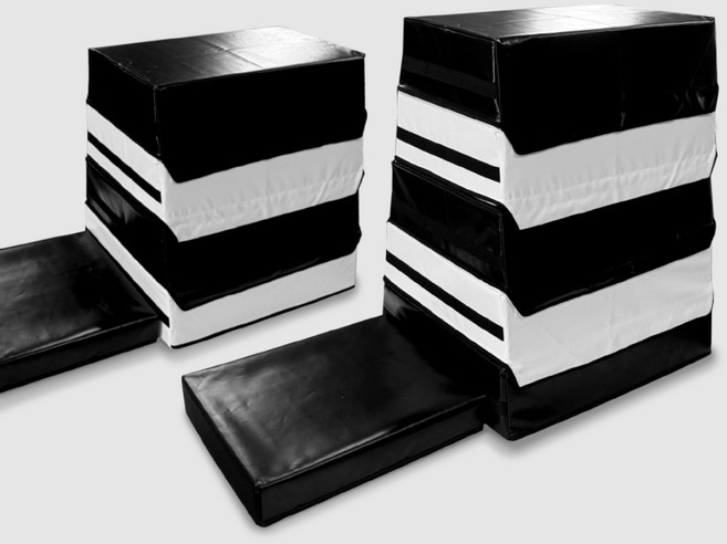 Ddim 4단 5단 안전 뜀틀 블랙앤화이트 스펀지 뜀틀, 1개, 블랙&화이트