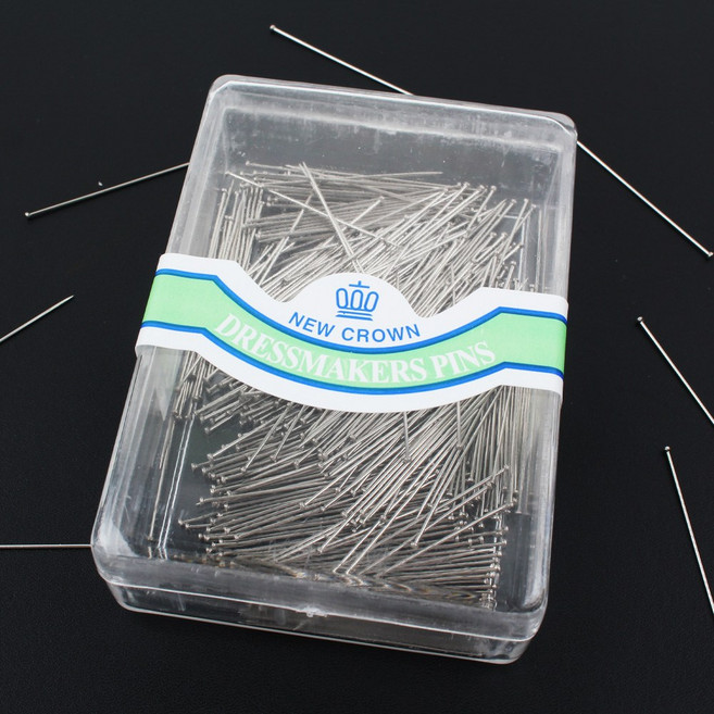 시침핀 대용량 소용량 옷만들기 재단도구 핀대, 실크시침핀(사각), 1개