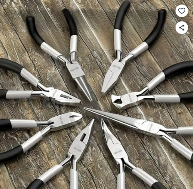 COVERONE 다기능 정밀 수공 전문가용 미니 플라이어 8종 도구세트, 1세트, 미니 8종 도구 세트