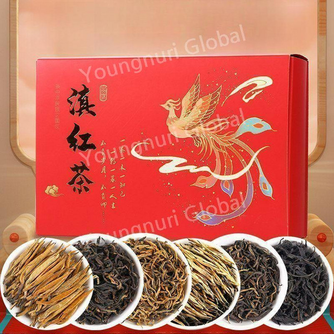 운남 봉경 고수 전홍 홍차 컬렉션 - 6종 명차 시음 세트 럭셔리 기프트 에디션, 6개 총 36g