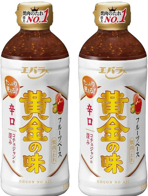 에바라 황금의 맛 카라구치 만능 야끼니쿠 양념 소스(매운맛) 590g x2병, 1개