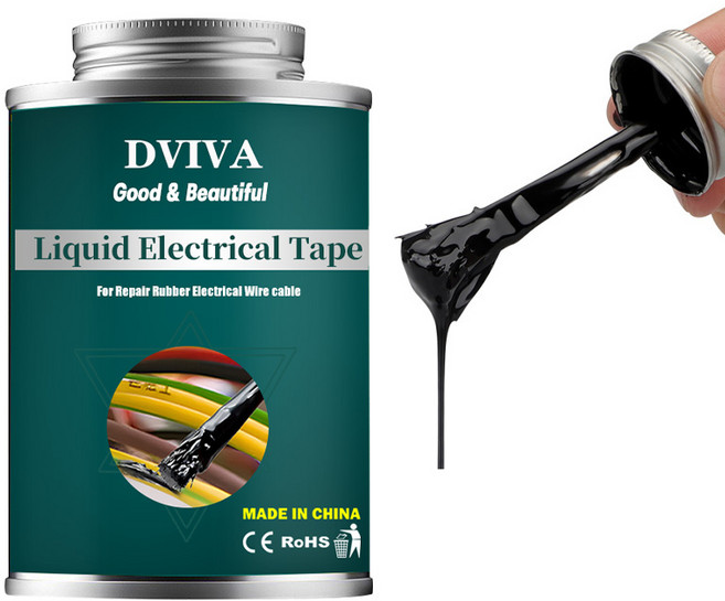 액체 전기 테이프 내열성 절연 접착제 방수 실란트 전기 와이어 케이블 헤드폰 케이블 용 수리 접착제, 01 150ml black, 1개
