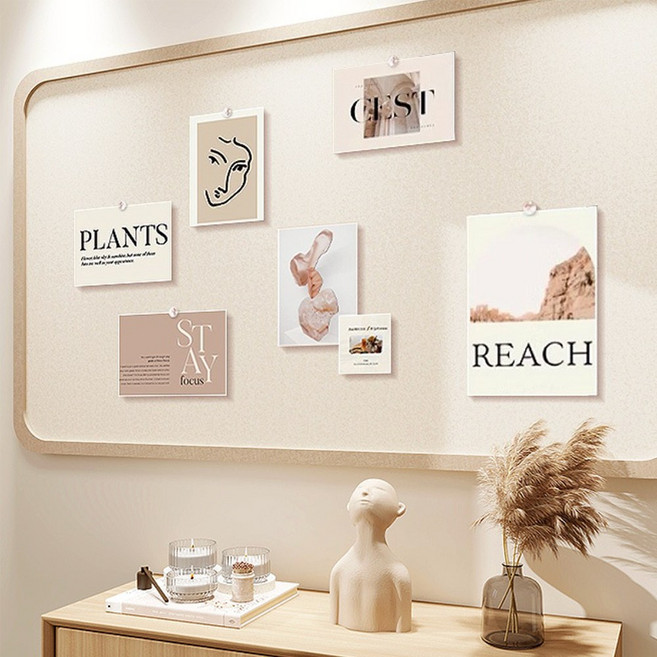 설치가 간편한 무타공 펠트보드 게시판 안내판 알림판 전시보드, 3개