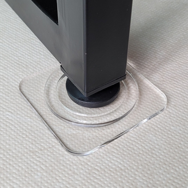 엮으라메 [국산] 타공링 아크릴 가구 다리 받침 매트 눌림 방지 식탁 쇼파 바닥 보호 /원형내경(4cm)/사각외경(8cm)