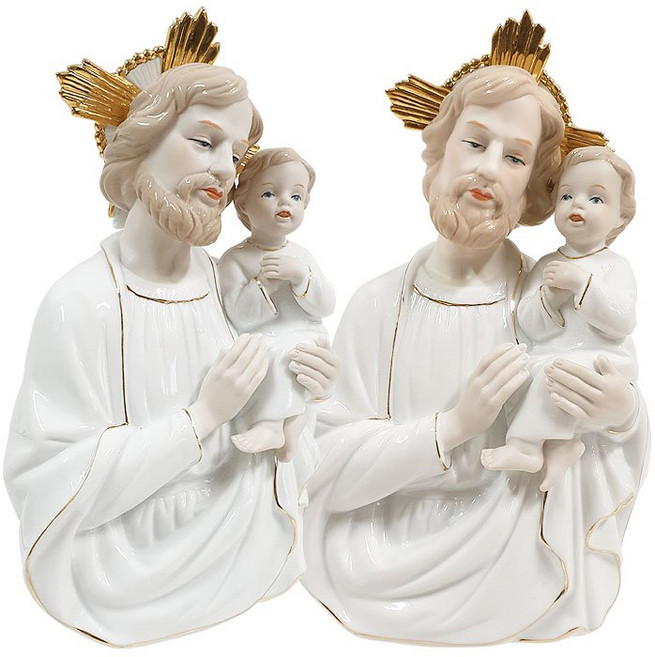 가톨릭천주교성물 성모상 도자기 요셉 반신상, 1개