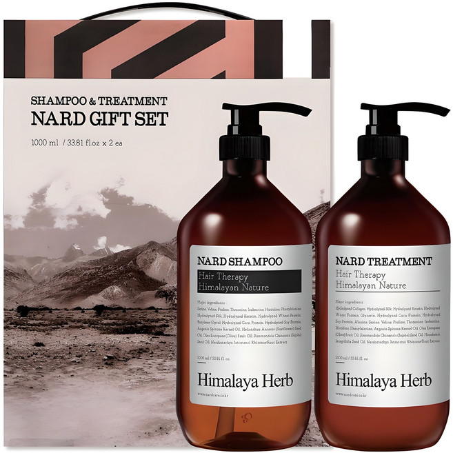 나드 샴푸 1L + 트리트먼트 1L 선물세트, 1세트