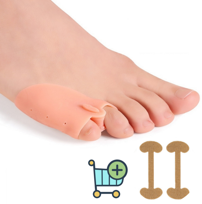 나인스 새끼발가락 외반증 교정기 실리콘 발가락링 내성발톱밴드 통풍, 흰색, 1개