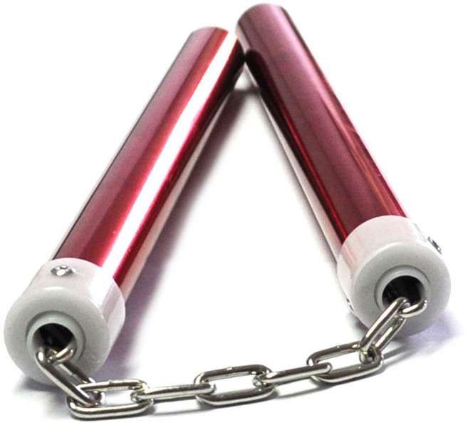 무스포 회전 알류미늄 쌍절곤 실전용 호신용 무술용품, 은색, 1개