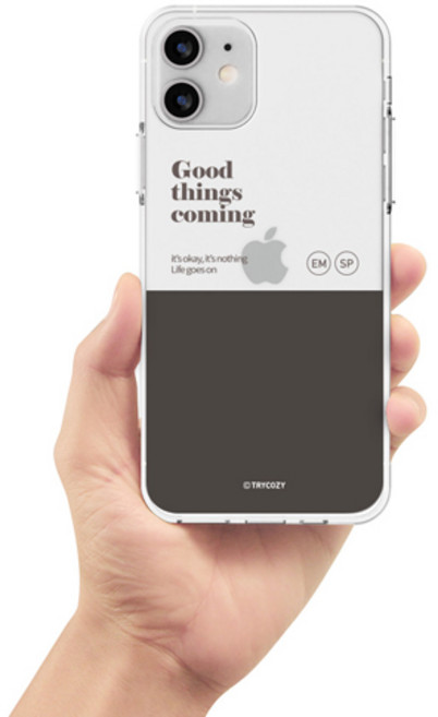 시안샵 TRY 투톤컬러 투명젤리케이스 아이폰13 12 11 MINI PRO MAX XR XSMAX XS 7 8 SE2 + 단선방지