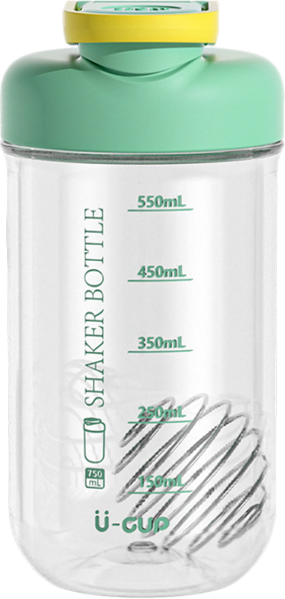 大容量手提健身搖搖杯, 湖水綠, 1個, 750ml