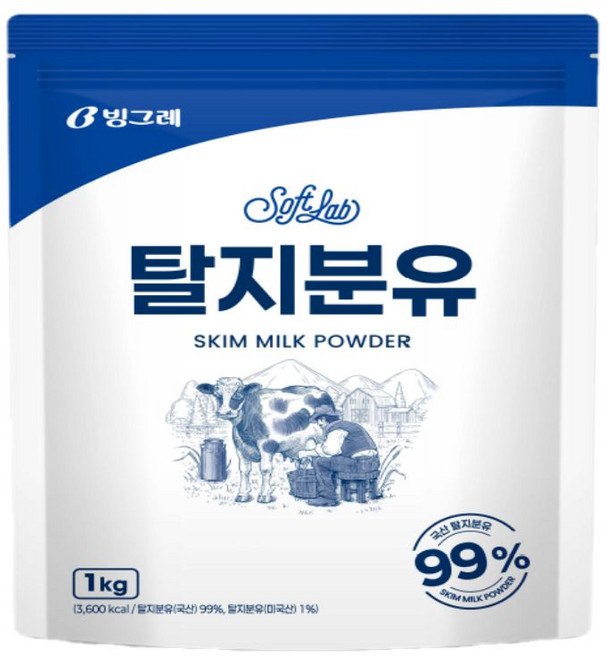빙그레 소프트랩 탈지분유, 1kg, 2개