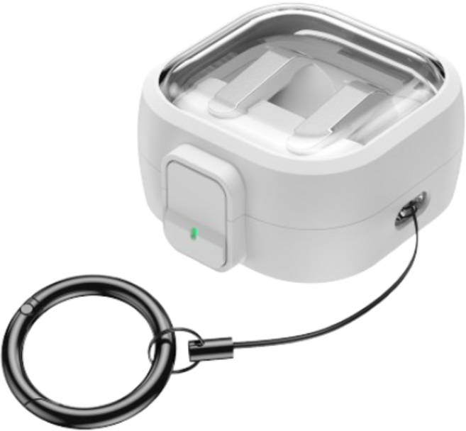 투에이비 갤럭시 버즈4/버즈4 프로 스냅 클로저락 투명 분실방지 케이스, 1개, 화이트, 갤럭시 버즈4/버즈4프로