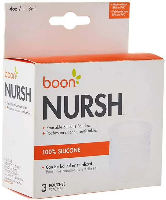 Boon Nursh 접이식 실리콘 파우치 3개입 1세트 - 쿠팡