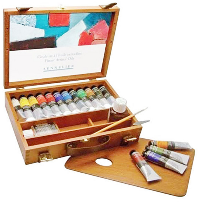시넬리에 유화 물감 세트 12색 오일 컬러 전문가용 입시 미술 도구 선물