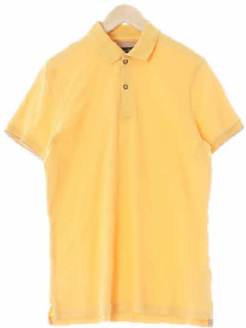 1314 마시모두띠 라이트메리골드오렌지 면 캐주얼핏카라반팔티 [S]