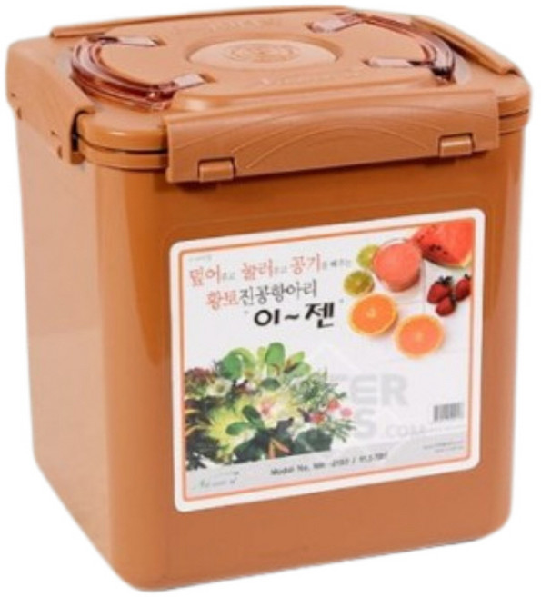 이젠 황토 진공 항아리 사각 11.5L 누름독 김치통 오이지 쌀통, 1개