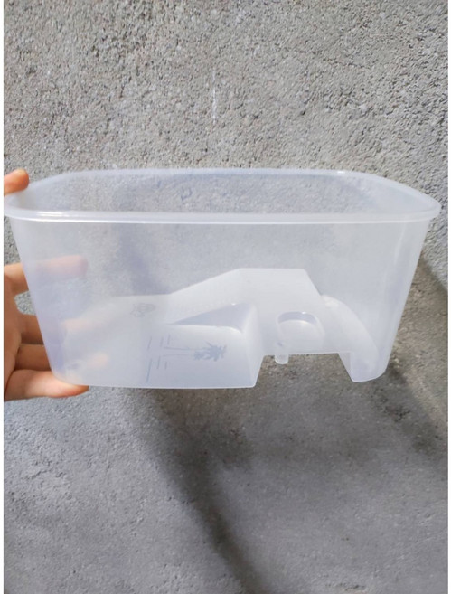 烏龜爬蟲兩棲生態盆 飼育盒 烏龜缸 爬蟲盒 魚缸, 1個, 透明小23*16*10cm