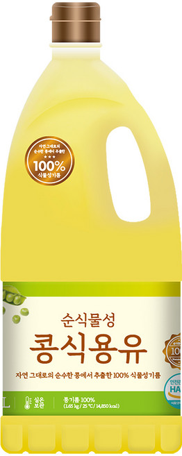 위드쿡 순식물성 콩식용유, 1개, 1.8L