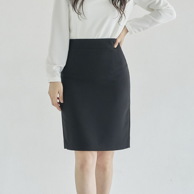 더웨이나인 여성 정장 치마 검정 빅사이즈 스커트 유니폼 고급형 skirt