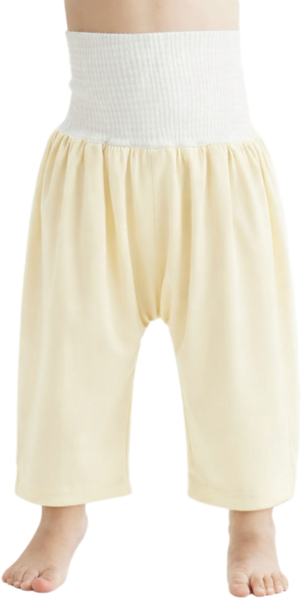 HO-OH 아기 입는 방수패드 유아소변훈련 배변훈련 방수바지, 1개, 버터 옐로우