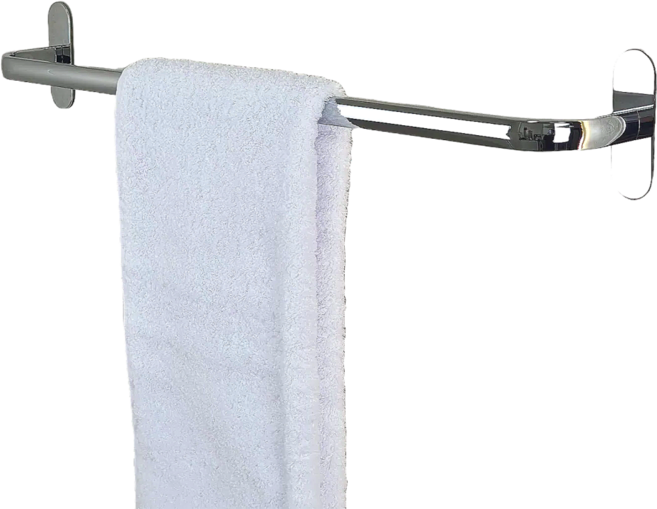 신사공간 무타공 1단 2단 욕실 수건걸이, 1단 수건걸이, 40cm, 1개, 실버